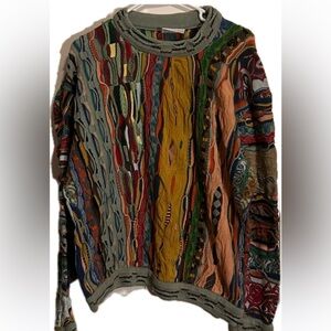 COOGI AUSTRALIA 100% COTTON MULTI colored SWEATER size medium